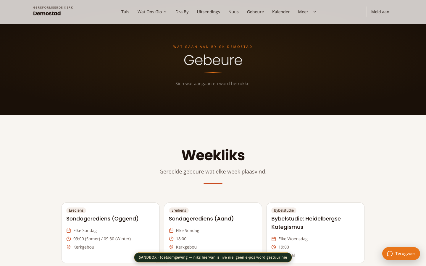 Publieke gebeure-bladsy